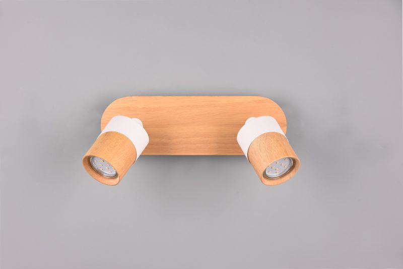 Scandinavische witte spots met hout Aruni - Afbeelding 3