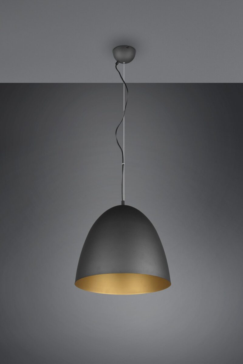 Sfeervolle metalen komvormige hanglamp zwart/goud Tilda - Afbeelding 3