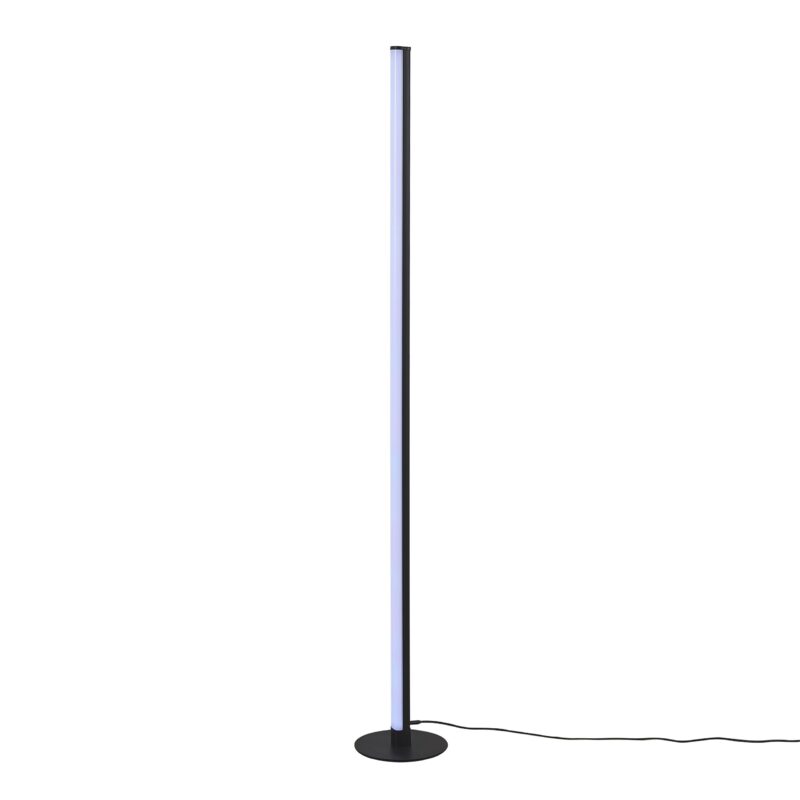Smalle zwarte buisvloerlamp ingebouwde lichtkleureffecten Tendo - Afbeelding 3