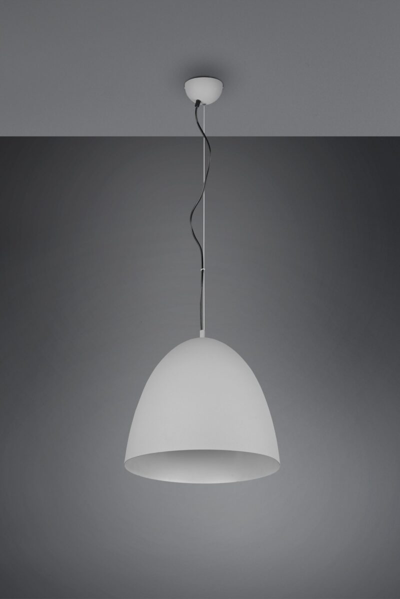 Speelse komvormige grijze metalen hanglamp  Tilda - Afbeelding 3