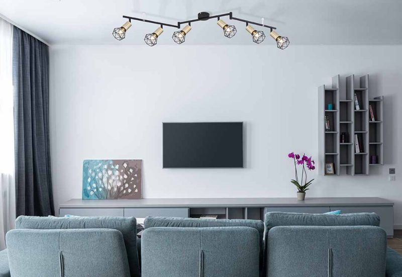 Spot rasterkap zwart/messing 6-lichts Globo Xara i - Afbeelding 4