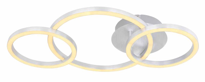 Stalen moderne plafondlamp aluminium Globo Reggy - Afbeelding 2