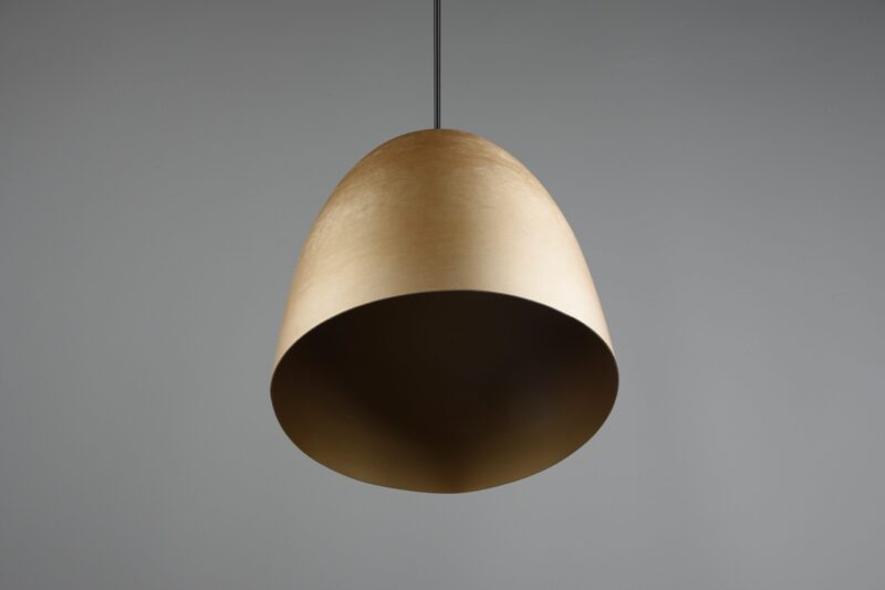 Strakke komvormige aluminium hanglamp zwart/messing Tilda - Afbeelding 4