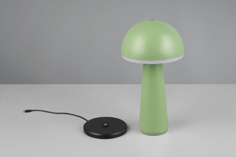 Trendy groene paddenstoel oplaadbare tafellamp buiten Fungo - Afbeelding 3