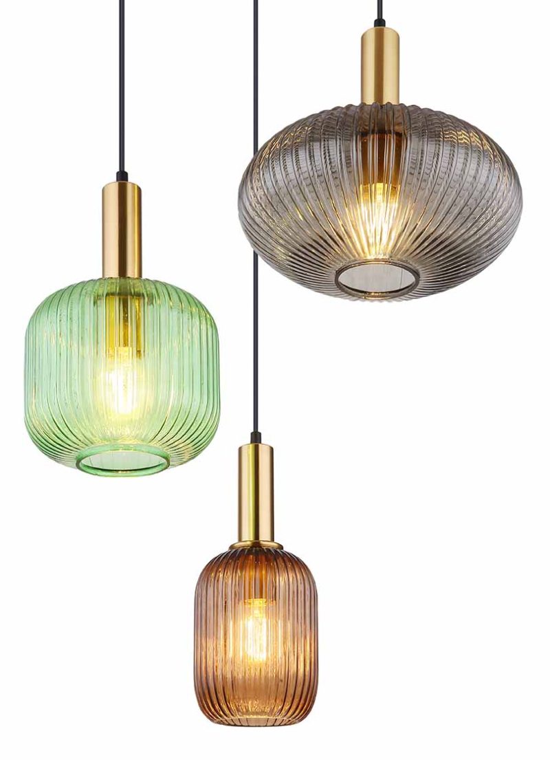 Trendy metalen messing hanglamp Globo Normy - Afbeelding 2