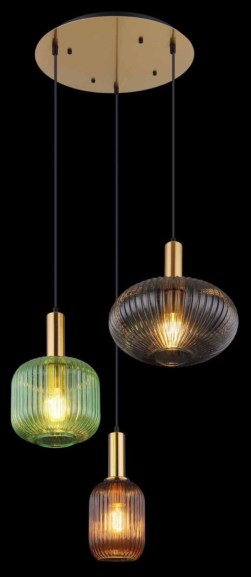 Trendy metalen messing hanglamp Globo Normy - Afbeelding 3