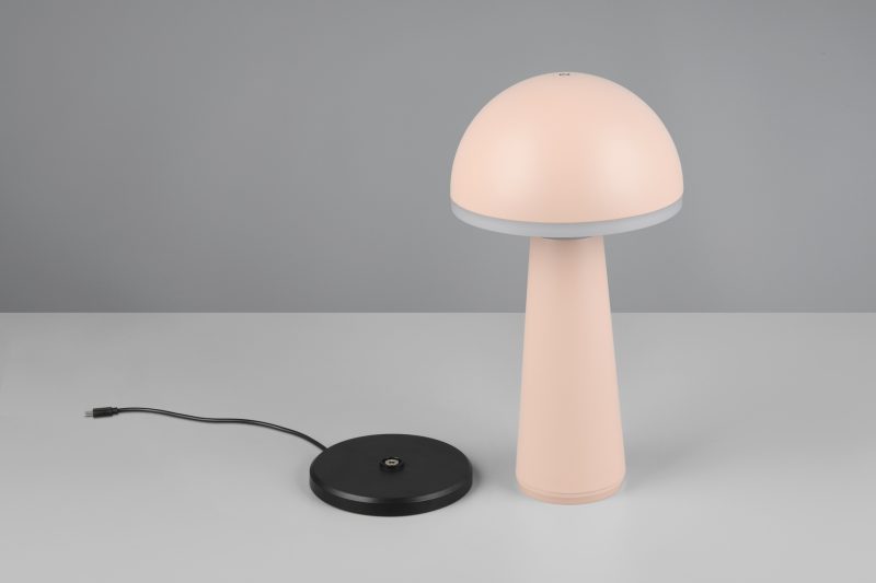 Trendy roze paddenstoel oplaadbare tafellamp Fungo - Afbeelding 3