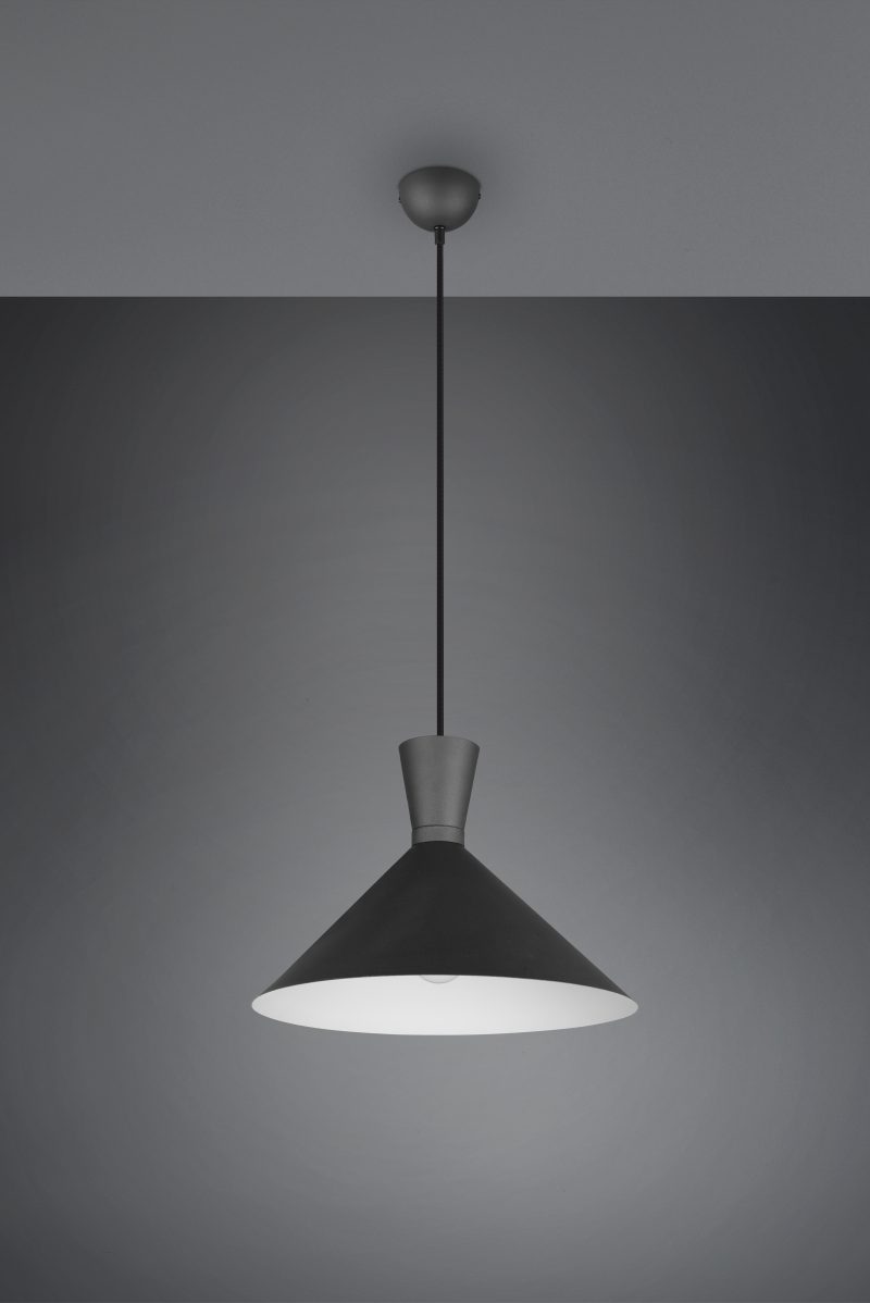 Veelvormige minimalistische design hanglamp zwart Enzo - Afbeelding 3