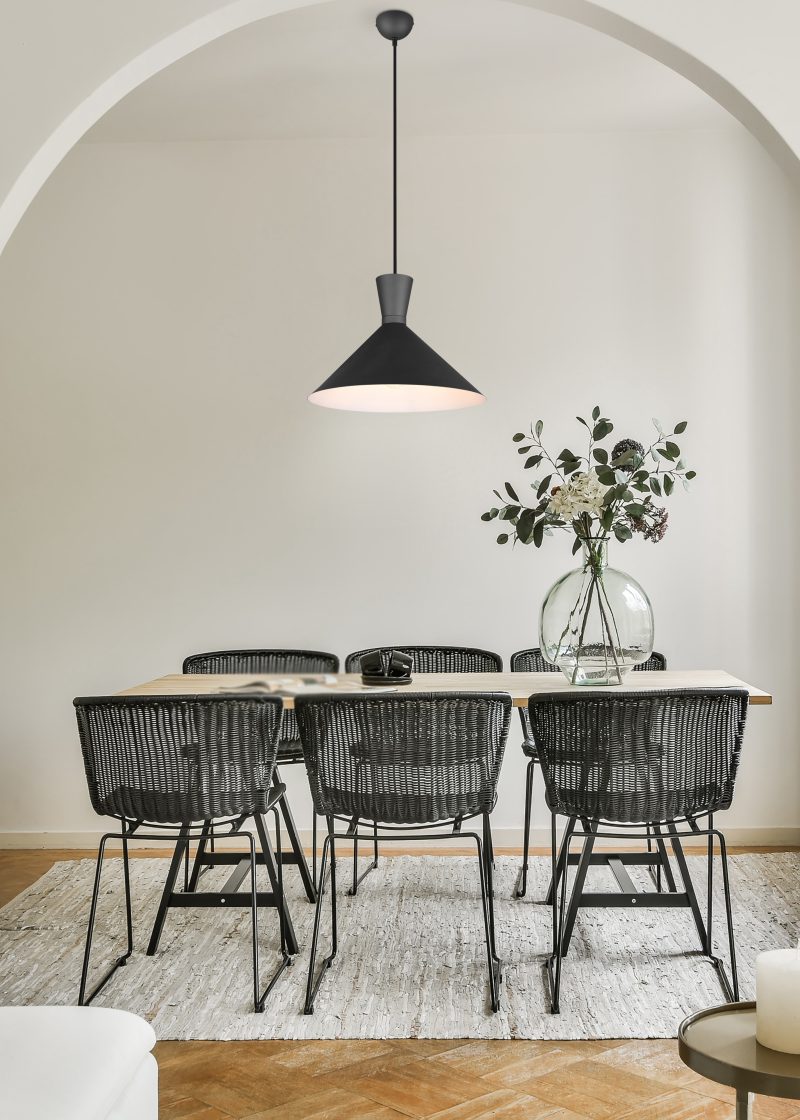 Veelvormige minimalistische design hanglamp zwart Enzo - Afbeelding 5