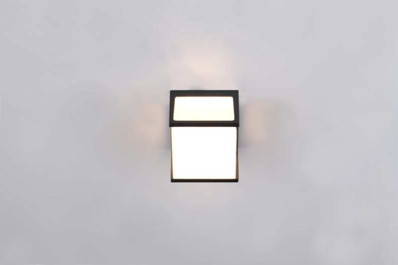 Vierkante aluminium buiten wandlamp zwart/wit Calera - Afbeelding 3
