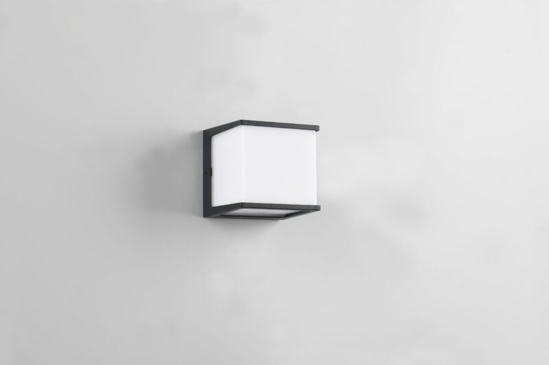 Vierkante aluminium buiten wandlamp zwart/wit Calera - Afbeelding 4