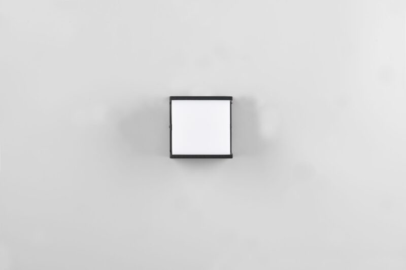 Vierkante aluminium buiten wandlamp zwart/wit Calera - Afbeelding 5