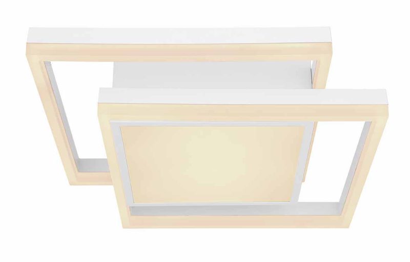 Vierkante plafondlamp wit modern Globo Squares - Afbeelding 2