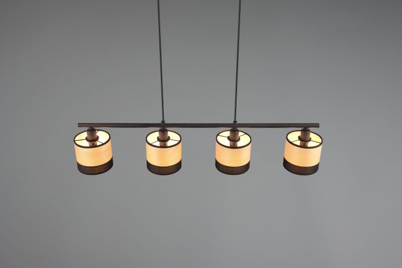 Vintage bruine hanglamp met beige Bolzano - Afbeelding 2