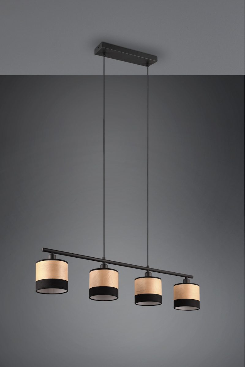 Vintage bruine hanglamp met beige Bolzano - Afbeelding 4