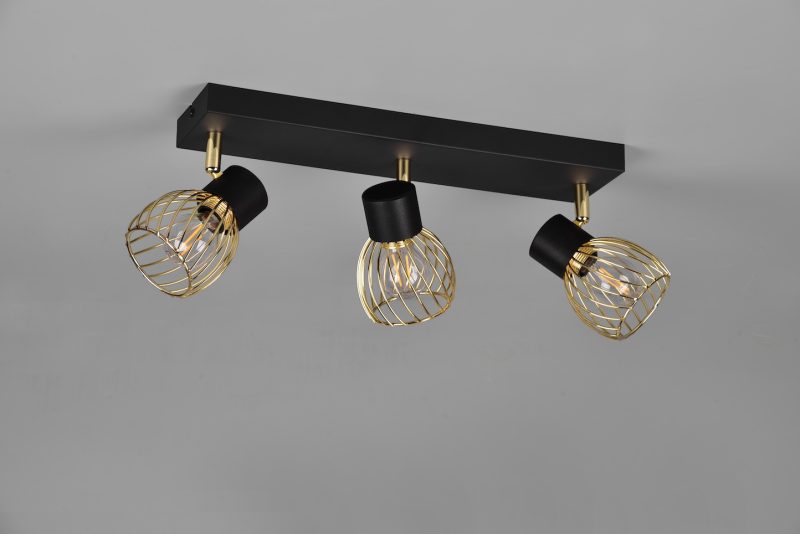 Vintage gouden spots met zwart Ardon - Afbeelding 2