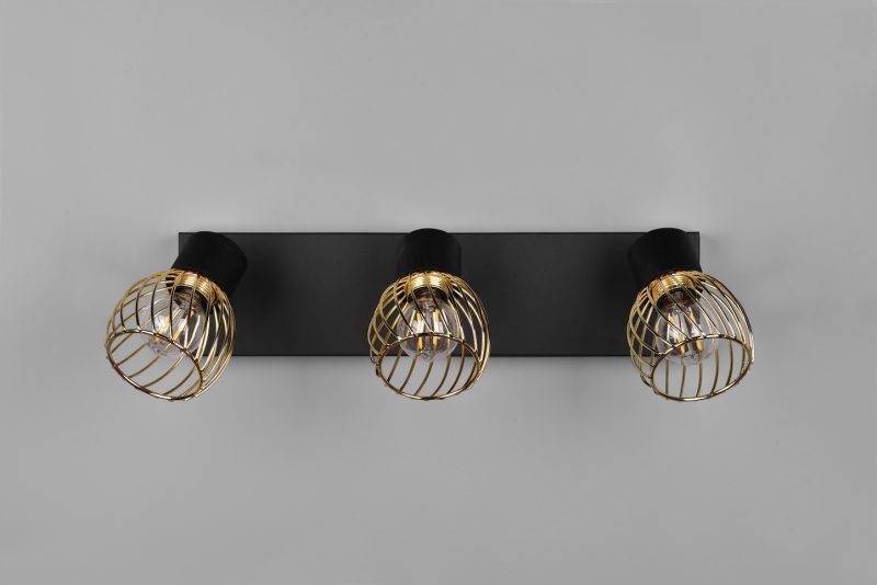 Vintage gouden spots met zwart Ardon - Afbeelding 3