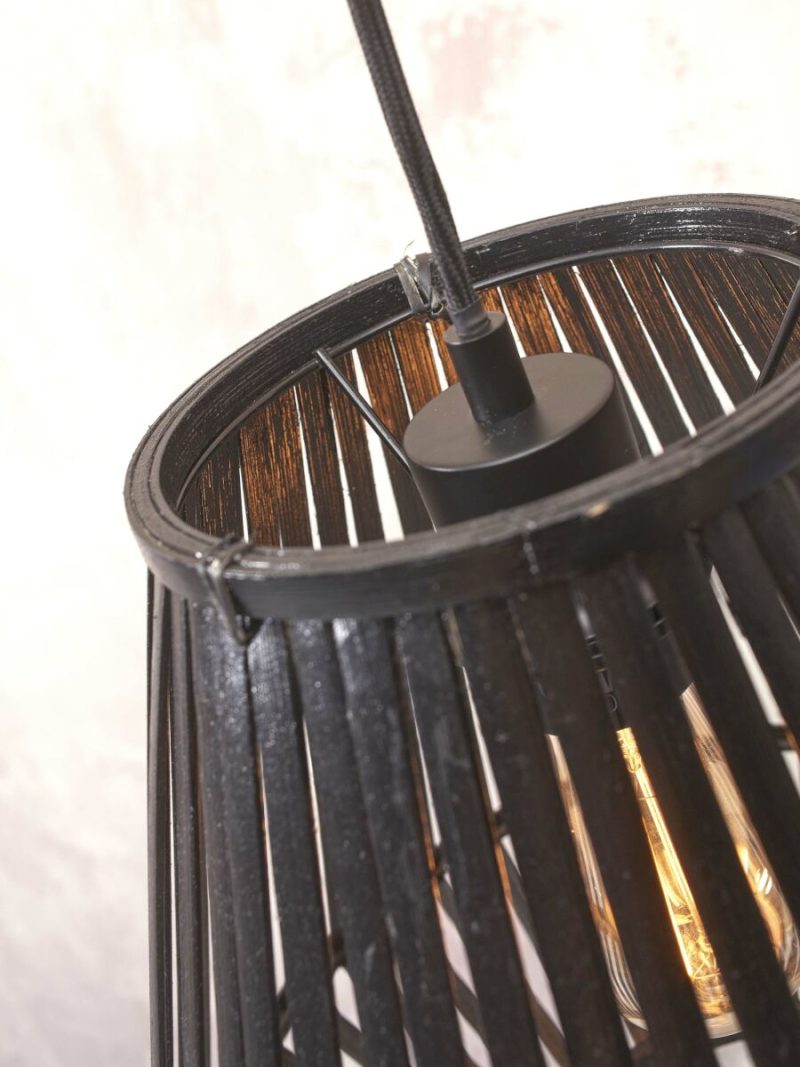 Vloerlamp lantaarn bamboe zwart GOOD&MOJO Merapi - Afbeelding 3