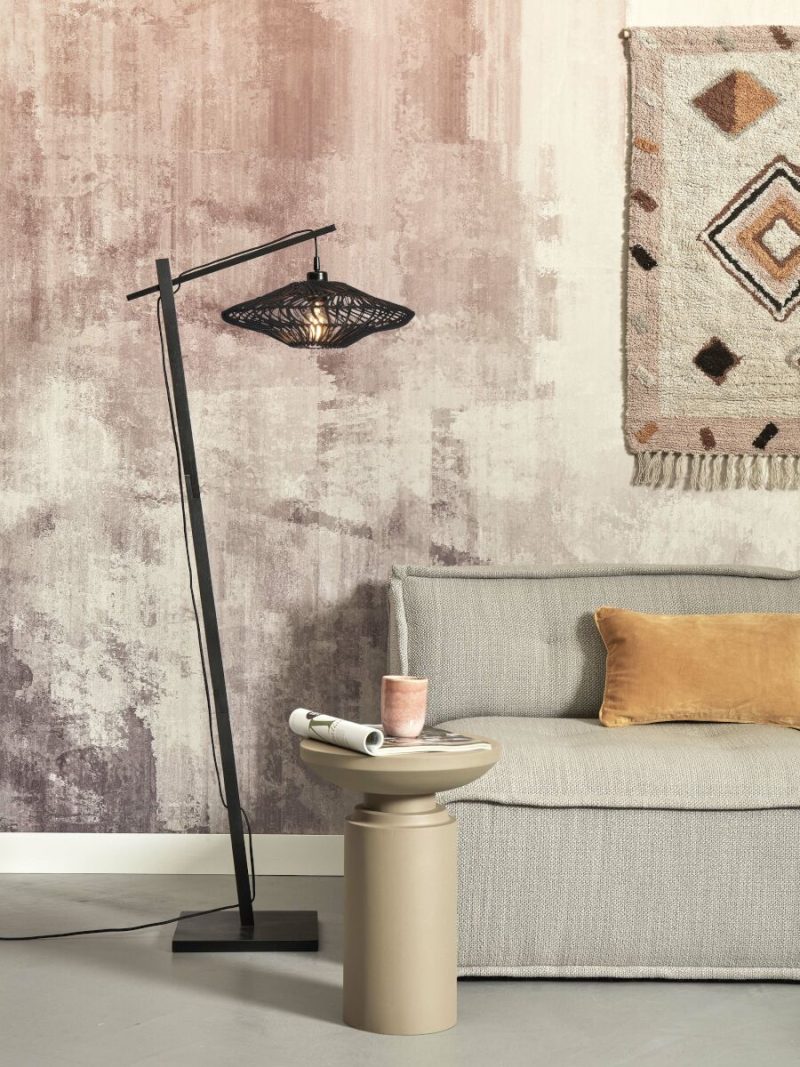 Vloerlamp zwart-rotan rond bohemian GOOD&MOJO Zanzibar - Afbeelding 5