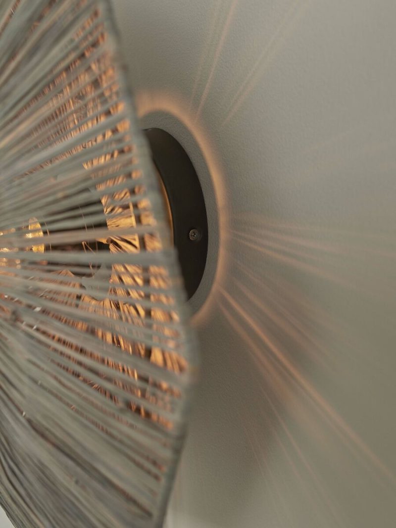 Wandlamp achthoek grijs raffia GOOD&MOJO Panama - Afbeelding 11
