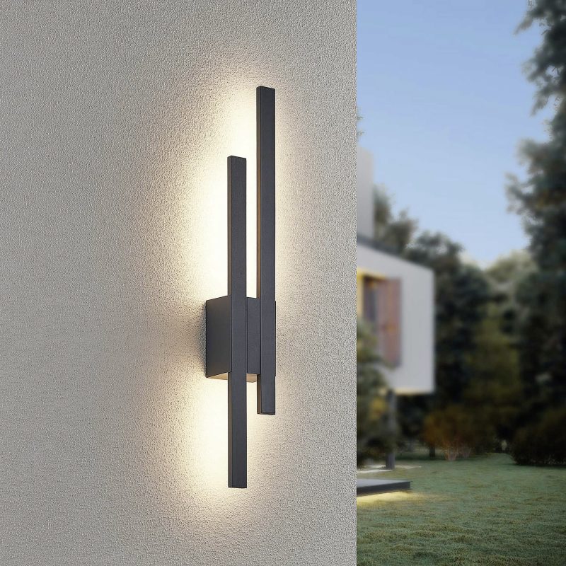 Wandlamp modern aluminium antraciet Tawa - Afbeelding 6