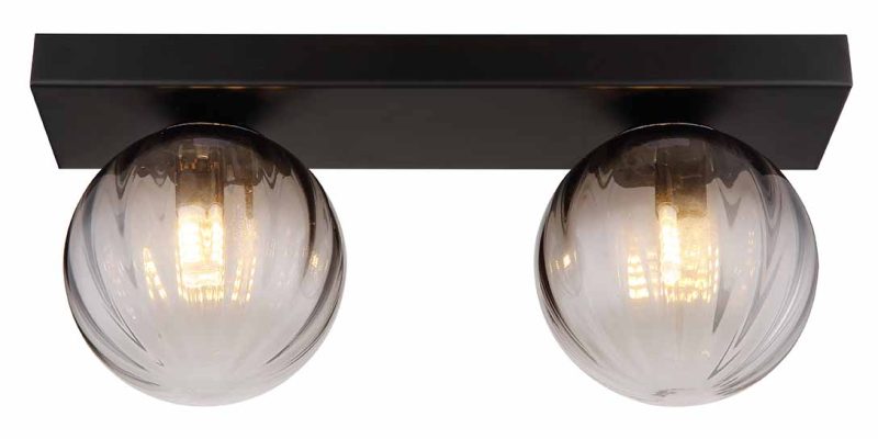 Wandlamp modern zwart metaal Globo Dallerta - Afbeelding 2