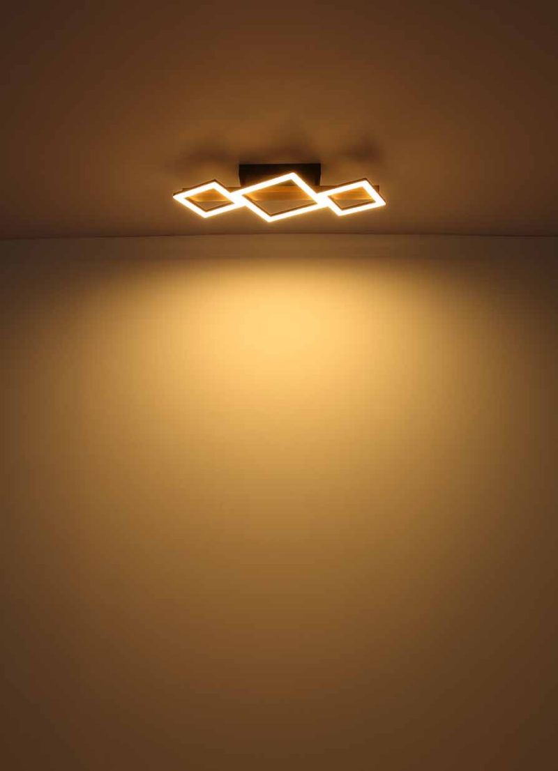 Wiebervormige zwarte moderne vloerlamp Globo Dustin - Afbeelding 4