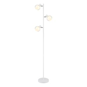 witte-3-kap-amber-/rookglas-vloerlamp-globo-hermi-i-54309sw