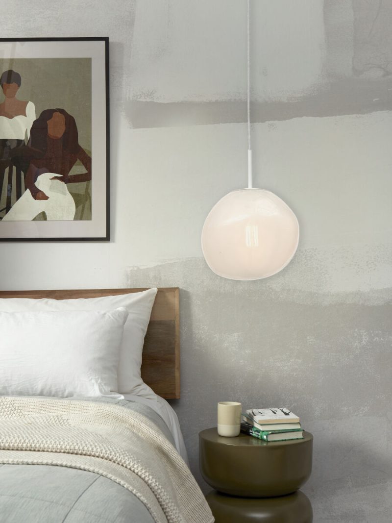 Witte glazen hanglamp metaal modern It's About RoMi Helsinki - Afbeelding 10