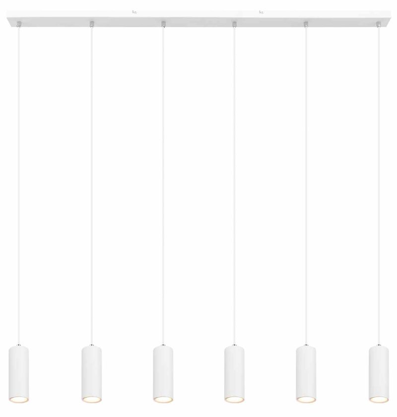 Witte hanglamp 6-spots Globo Robby - Afbeelding 2
