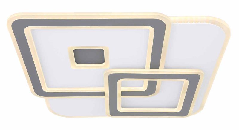 Witte hightech plafondlamp vierkantconstructie Globo Kique - Afbeelding 2