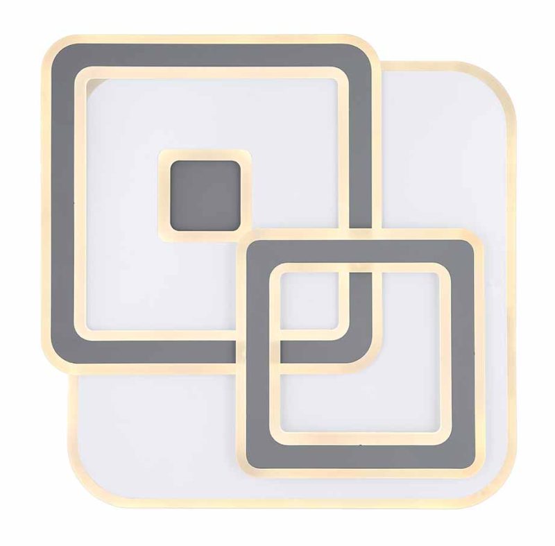 Witte hightech plafondlamp vierkantconstructie Globo Kique - Afbeelding 3