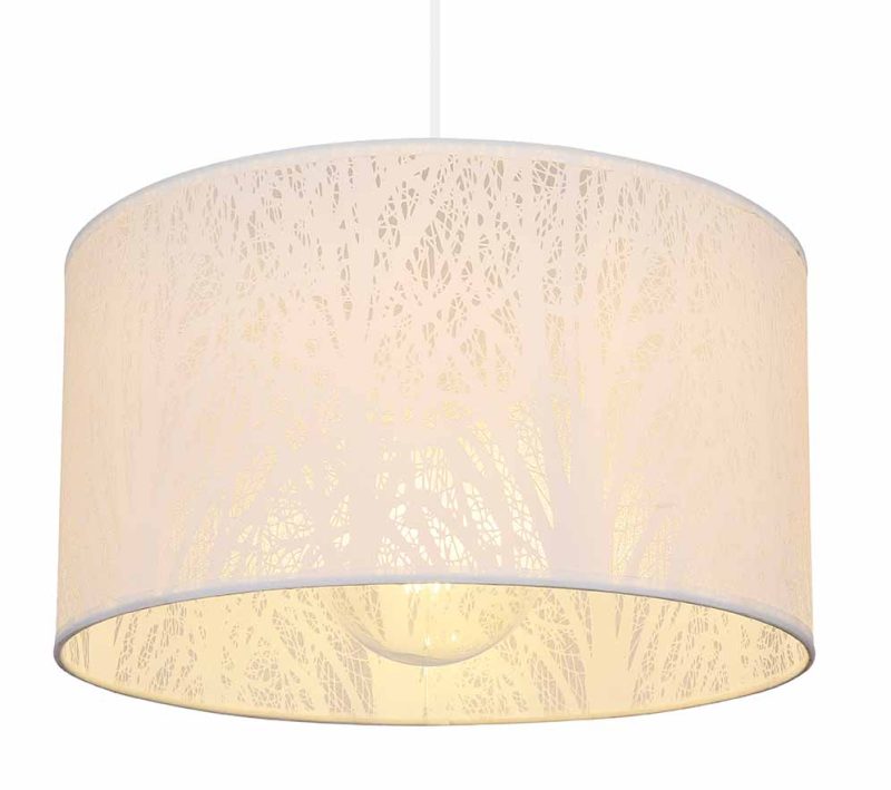 Witte klassieke hanglamp rond Globo Pinni - Afbeelding 2