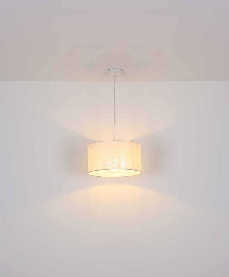 Witte klassieke hanglamp rond Globo Pinni - Afbeelding 4