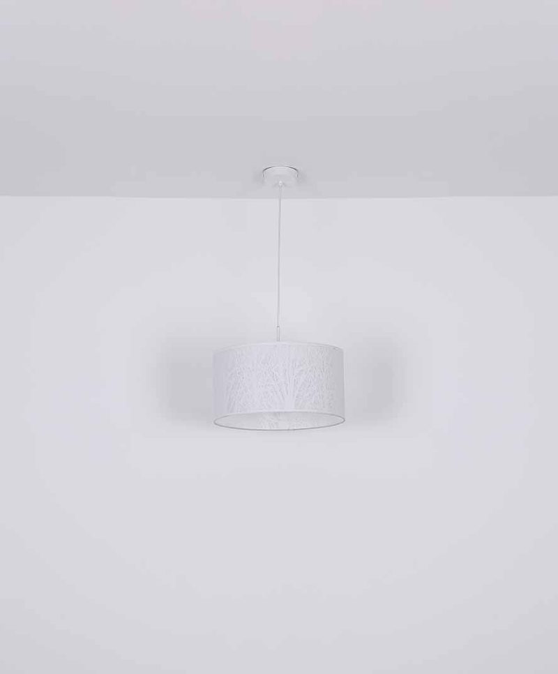 Witte klassieke hanglamp rond Globo Pinni - Afbeelding 5