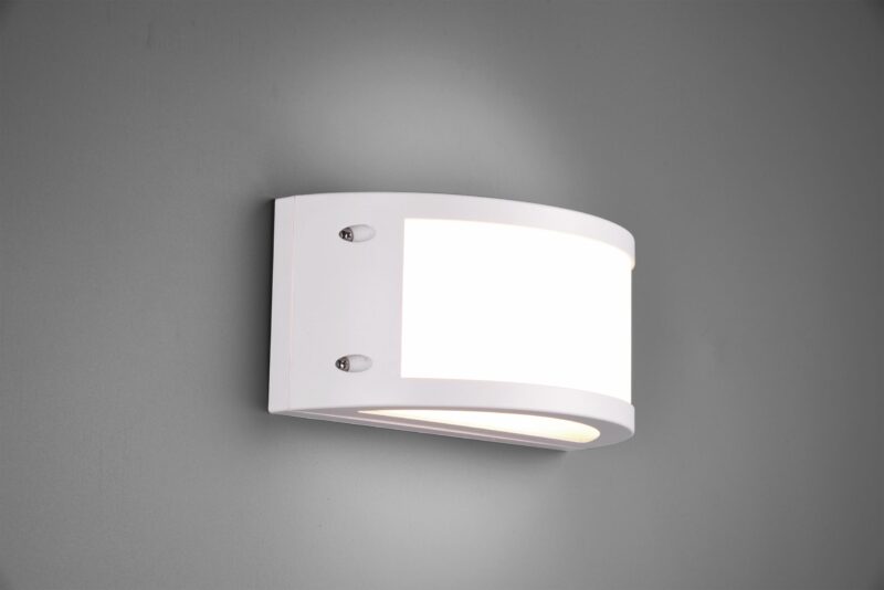 Witte kunststof buiten wandlamp halvemaanvorm Kendal - Afbeelding 2
