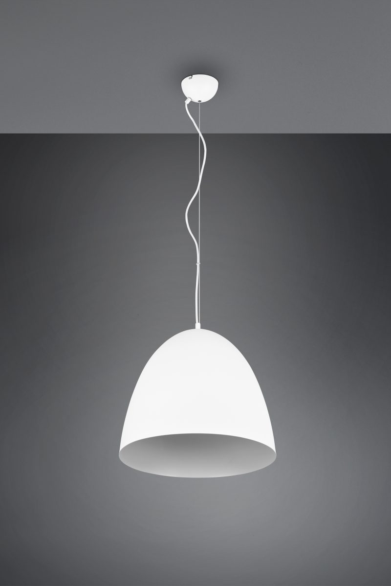 Witte metalen hanglamp speelse komvorm Tilda - Afbeelding 3