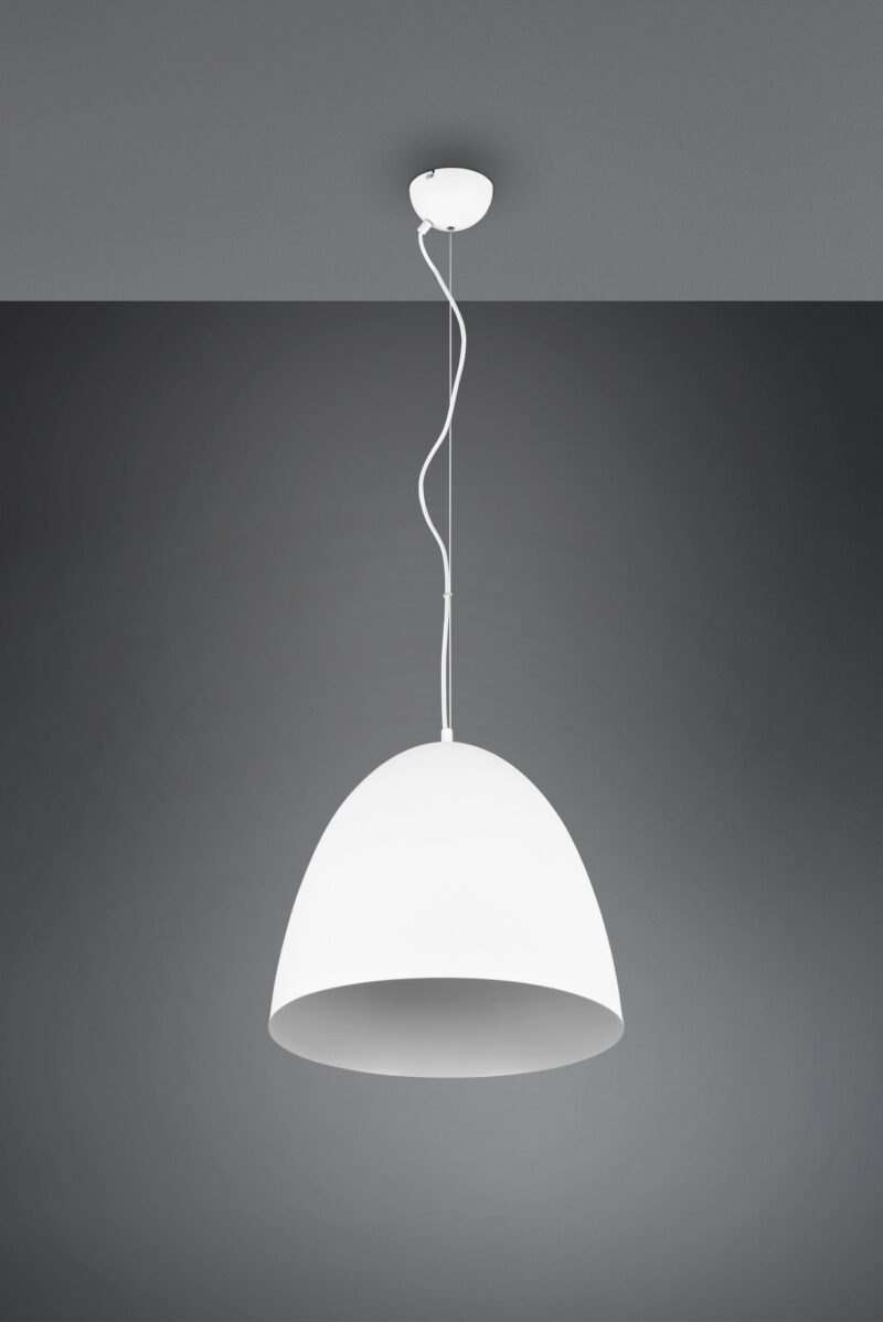 Witte metalen hanglamp speelse komvorm Tilda - Afbeelding 3