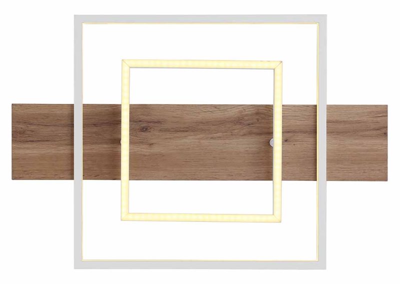 Witte moderne vierkante plafondlamp Globo Vanni - Afbeelding 3