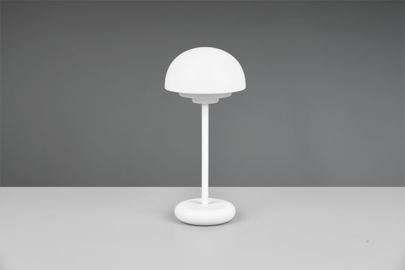 Witte organische binnen/buiten tafellamp oplaadbaar Elliot - Afbeelding 3