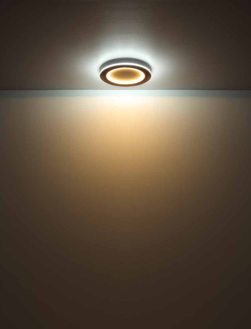 Witte plafondlamp vierkant landelijk Globo Clay - Afbeelding 4