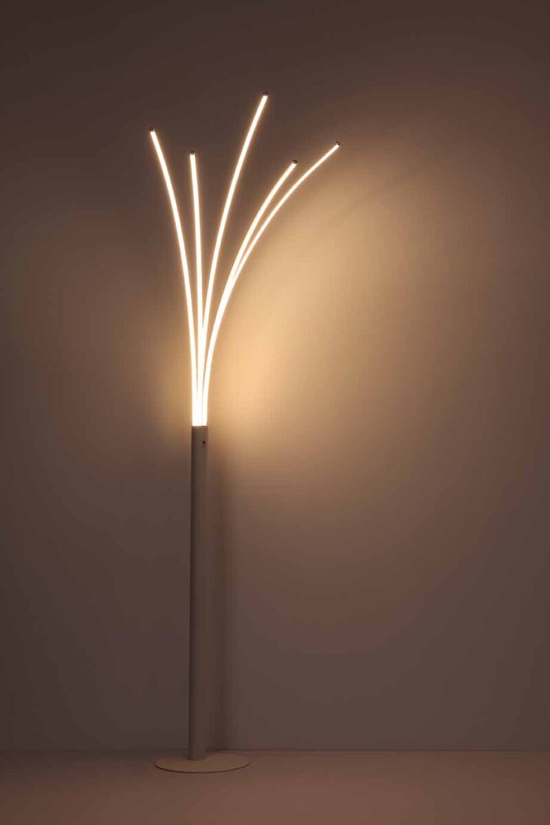 Witte smart 5-lichts vloerlamp Globo Bizzy - Afbeelding 3