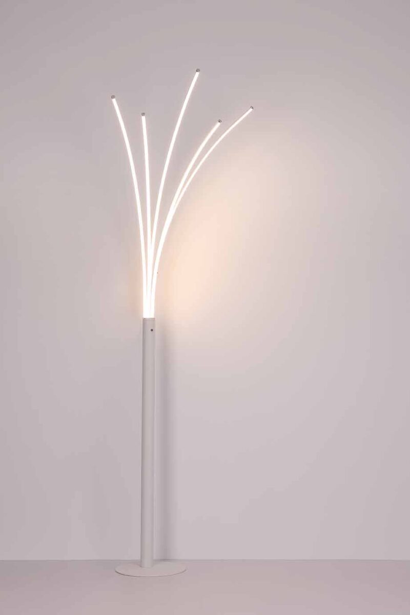 Witte smart 5-lichts vloerlamp Globo Bizzy - Afbeelding 4