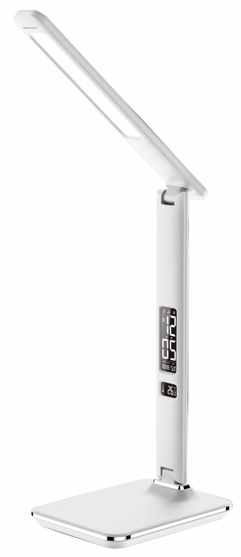 Witte tafellamp info-display leerlook Globo Tanna - Afbeelding 3