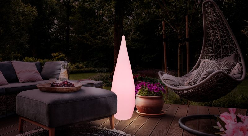 Witte trendy plastic buitenlamp Globo Gunther - Afbeelding 2