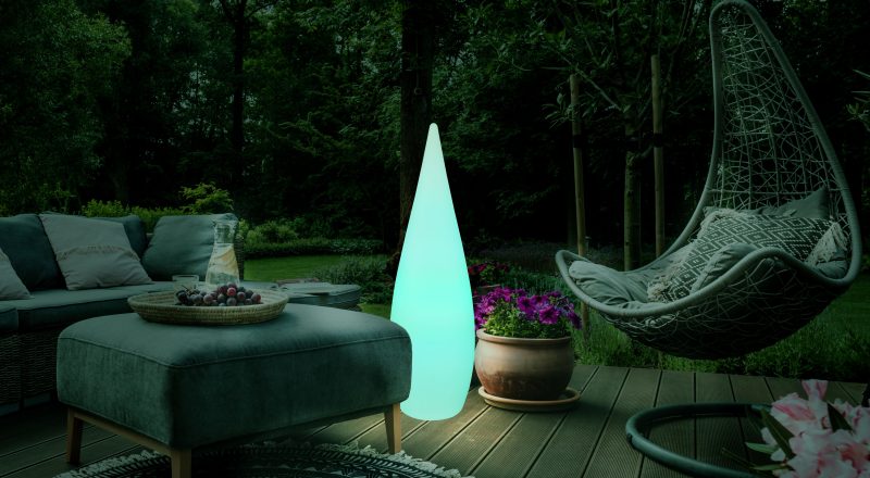 Witte trendy plastic buitenlamp Globo Gunther - Afbeelding 3