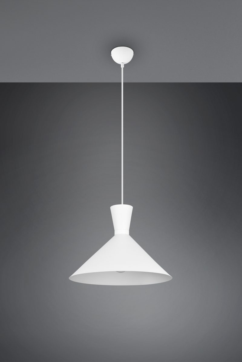 Witte veelvormige minimalistische design hanglamp Enzo - Afbeelding 3