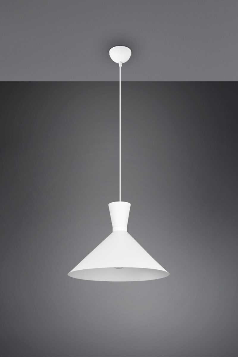 Witte veelvormige minimalistische design hanglamp Enzo - Afbeelding 3