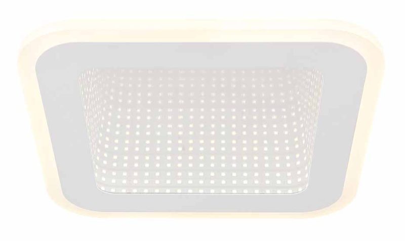 Witte vierkante plafondlamp diepte-effect Globo Lamela - Afbeelding 2