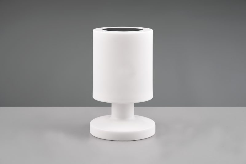 Zon-oplaadbare tafellamp wit kunststof binnen/buiten Silva - Afbeelding 2